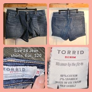 Torrid Women's Dark Blue Jean Shorts